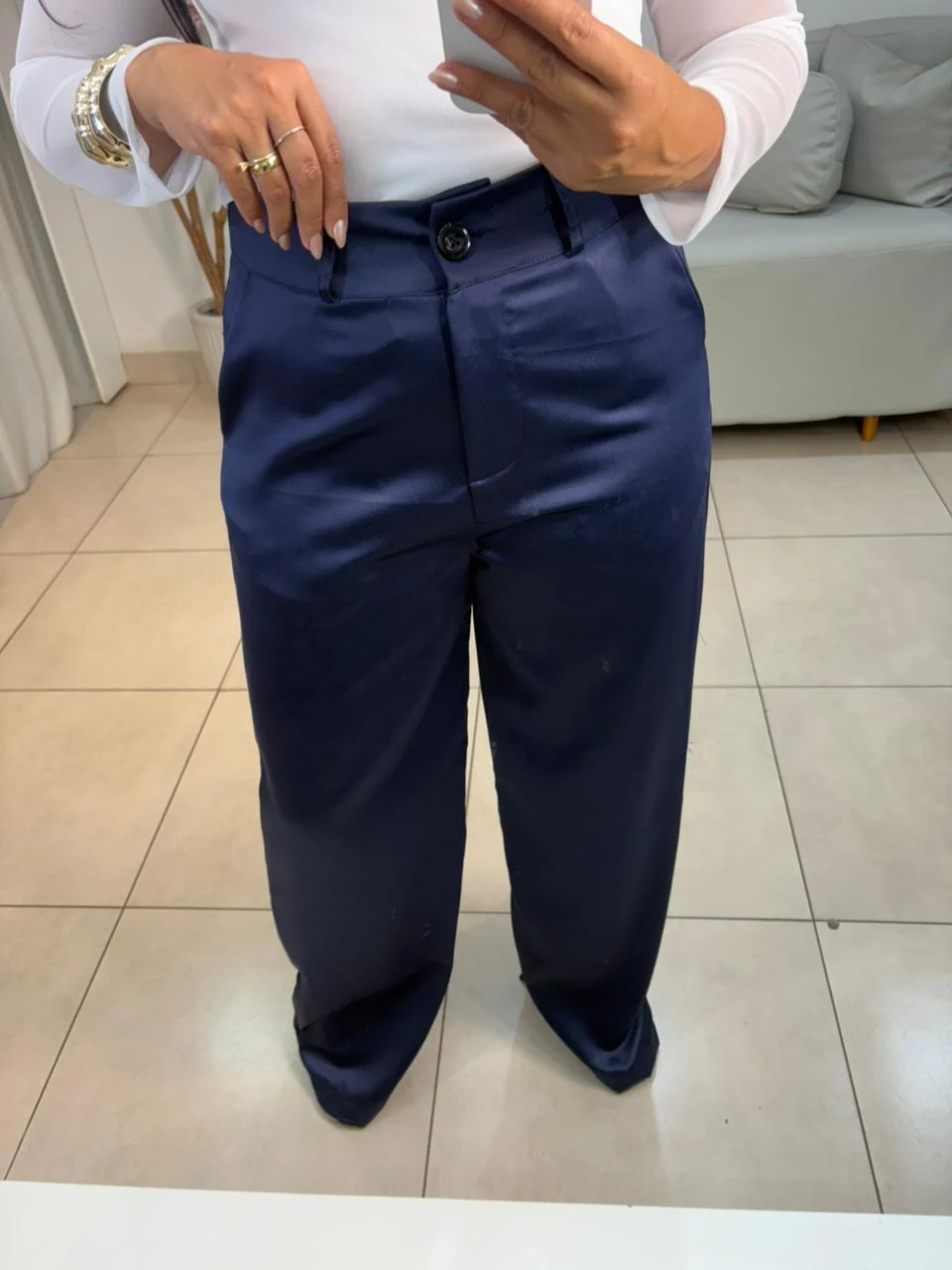 Calça Pantalona Cetim — foto 1